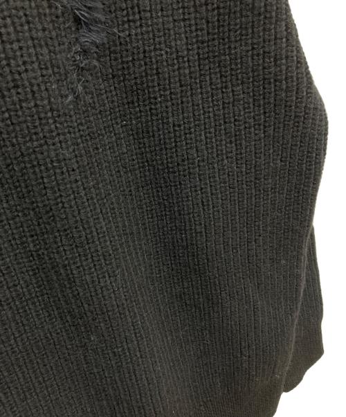 MARINE SERRE（マリーンセル）MARINE SERRE (マリーンセル) WOOL AND FLUFFY KNIT CREWNECK PULLOVER ブラック サイズ:SIZE Sの古着・服飾アイテム