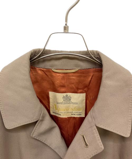 Aquascutum（アクアスキュータム）Aquascutum (アクアスキュータム) 60’sステンカラーコート ベージュ サイズ:40の古着・服飾アイテム