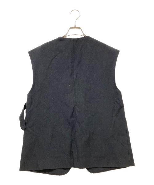 Curensology（カレンソロジー）Curensology (カレンソロジー) ウールリネンベスト ブラック サイズ:SIZE Freeの古着・服飾アイテム
