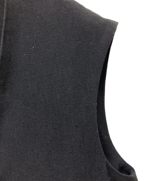 Curensology（カレンソロジー）Curensology (カレンソロジー) ウールリネンベスト ブラック サイズ:SIZE Freeの古着・服飾アイテム