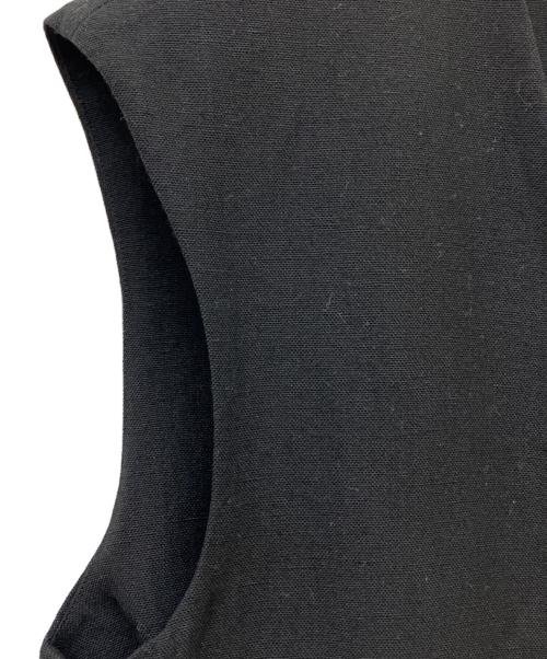 Curensology（カレンソロジー）Curensology (カレンソロジー) ウールリネンベスト ブラック サイズ:SIZE Freeの古着・服飾アイテム