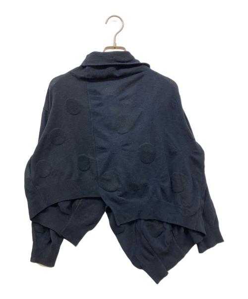 Y's（ワイズ）Y's (ワイズ) アシンメトリー ドット ニット カーディガン ブラック サイズ:SIZE 2の古着・服飾アイテム