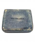 BALENCIAGAバレンシアガ）の古着「CASH MINI WALLET」｜インディゴ