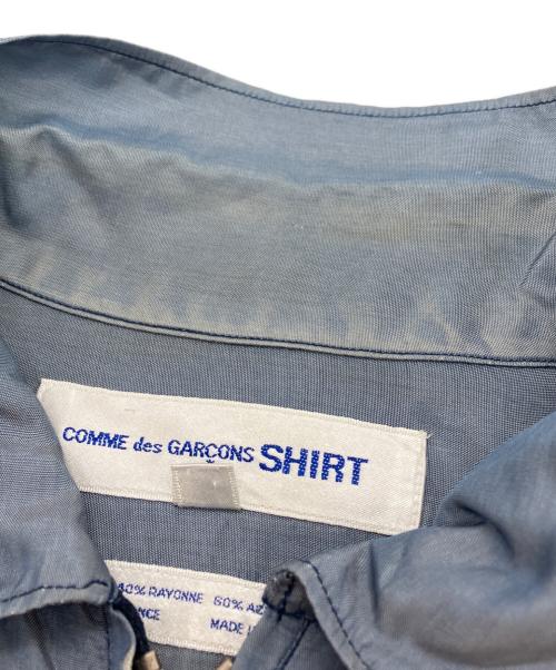 COMME des GARCONS SHIRT（コムデギャルソンシャツ）COMME des GARCONS SHIRT (コムデギャルソンシャツ) ジップアップシャツ スカイブルー サイズ:SIZE Mの古着・服飾アイテム
