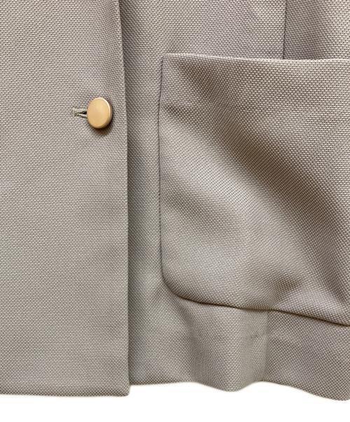 le.coeur blanc（ルクールブラン）le.coeur blanc (ルクールブラン) メッシュダブルブレストジャケット ベージュ サイズ:38の古着・服飾アイテム