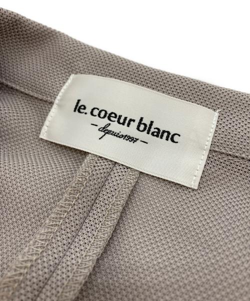 le.coeur blanc（ルクールブラン）le.coeur blanc (ルクールブラン) メッシュダブルブレストジャケット ベージュ サイズ:38の古着・服飾アイテム