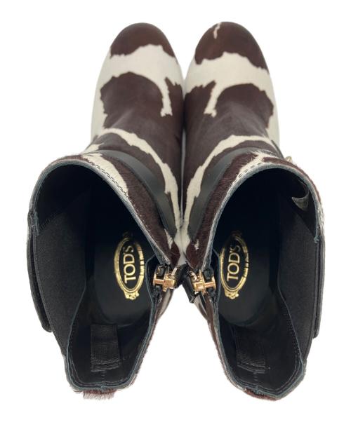 TOD'S（トッズ）TOD'S (トッズ) ハラコブーツ ホワイト×ブラウン サイズ:38の古着・服飾アイテム