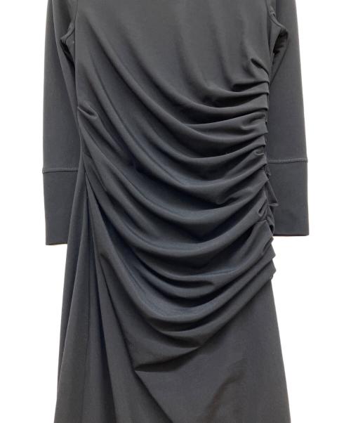HELMUT LANG（ヘルムートラング）HELMUT LANG (ヘルムートラング) ドレープロングワンピース ブラック サイズ:XSの古着・服飾アイテム