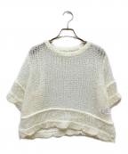 Honey mi Honeyハニーミーハニー）の古着「poodle crochet knit tops」｜ホワイト