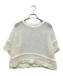 Honey mi Honey（ハニーミーハニー）の古着「poodle crochet knit tops」｜ホワイト