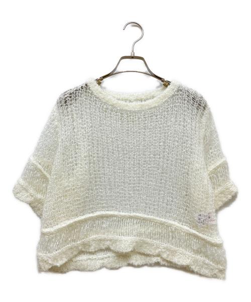 Honey mi Honey（ハニーミーハニー）Honey mi Honey (ハニーミーハニー) poodle crochet knit tops ホワイト サイズ:SIZE Freeの古着・服飾アイテム