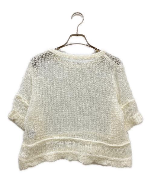 Honey mi Honey（ハニーミーハニー）Honey mi Honey (ハニーミーハニー) poodle crochet knit tops ホワイト サイズ:SIZE Freeの古着・服飾アイテム