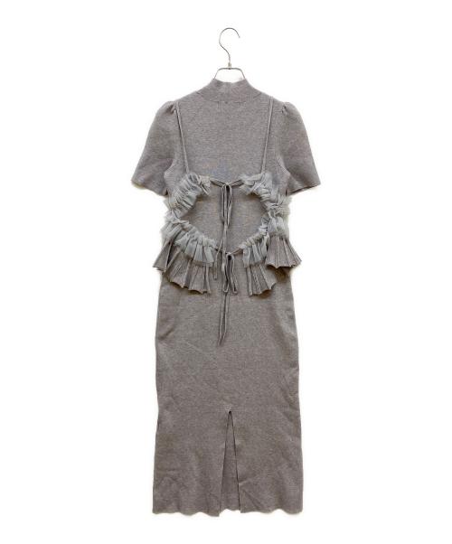 Lily Brown（リリーブラウン）Lily Brown (リリーブラウン) ビスチェセットニットワンピース グレー サイズ:Freeの古着・服飾アイテム