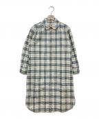 BURBERRY LONDONバーバリーロンドン）の古着「丸襟ワンピース」｜グレー×ブルー