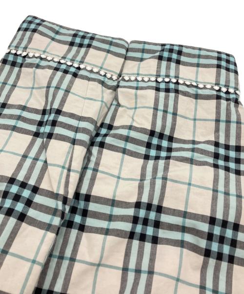 BURBERRY LONDON（バーバリーロンドン）BURBERRY LONDON (バーバリーロンドン) 丸襟ワンピース グレー×ブルー サイズ:SIZE UK 6の古着・服飾アイテム
