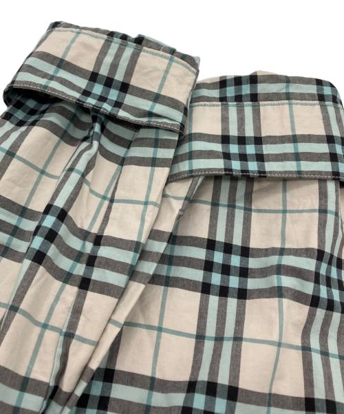 BURBERRY LONDON（バーバリーロンドン）BURBERRY LONDON (バーバリーロンドン) 丸襟ワンピース グレー×ブルー サイズ:SIZE UK 6の古着・服飾アイテム