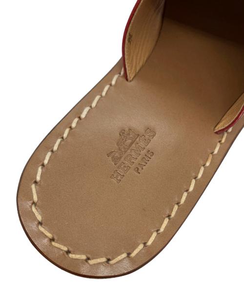 HERMES（エルメス）HERMES (エルメス) オープントゥレザーサンダル ブラウン サイズ:36 1/2の古着・服飾アイテム