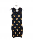 MOSCHINOモスキーノ）の古着「テディデザインニットワンピース」｜ブラック