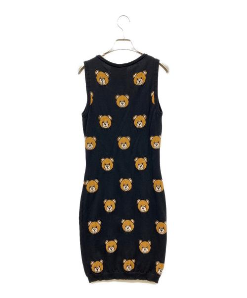 MOSCHINO（モスキーノ）MOSCHINO (モスキーノ) テディデザインニットワンピース ブラック サイズ:40の古着・服飾アイテム