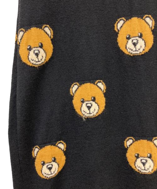 MOSCHINO（モスキーノ）MOSCHINO (モスキーノ) テディデザインニットワンピース ブラック サイズ:40の古着・服飾アイテム