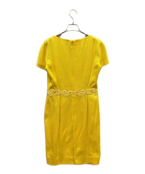 Christian Dior（クリスチャン ディオール）Christian Dior (クリスチャン ディオール) 半袖ワンピース イエロー サイズ:9の古着・服飾アイテム