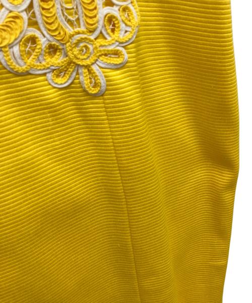 Christian Dior（クリスチャン ディオール）Christian Dior (クリスチャン ディオール) 半袖ワンピース イエロー サイズ:9の古着・服飾アイテム