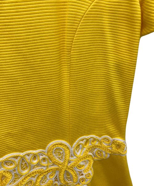 Christian Dior（クリスチャン ディオール）Christian Dior (クリスチャン ディオール) 半袖ワンピース イエロー サイズ:9の古着・服飾アイテム