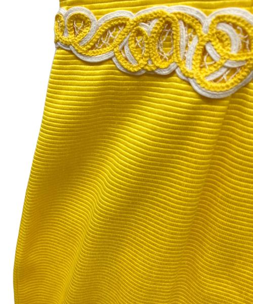Christian Dior（クリスチャン ディオール）Christian Dior (クリスチャン ディオール) 半袖ワンピース イエロー サイズ:9の古着・服飾アイテム