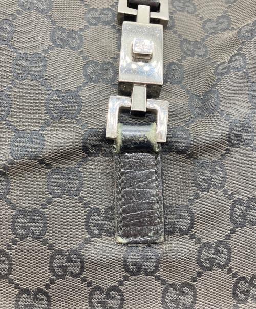 GUCCI（グッチ）GUCCI (グッチ) ジャッキーGGキャンバスワンショルダーバッグ ブラックの古着・服飾アイテム