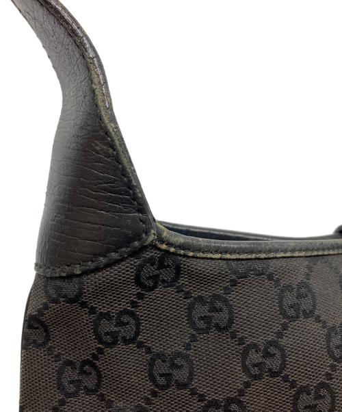 GUCCI（グッチ）GUCCI (グッチ) ジャッキーGGキャンバスワンショルダーバッグ ブラックの古着・服飾アイテム