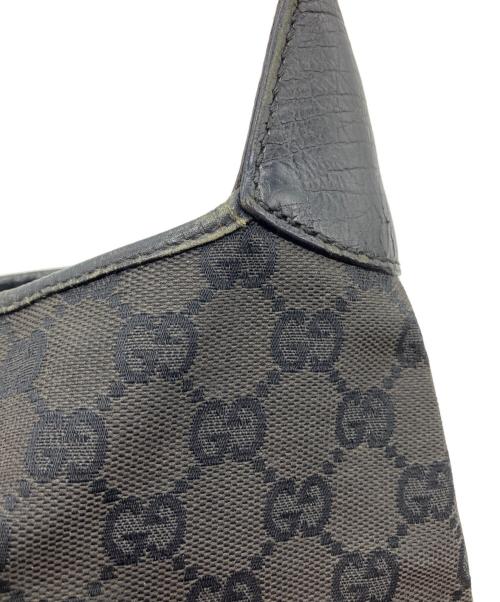 GUCCI（グッチ）GUCCI (グッチ) ジャッキーGGキャンバスワンショルダーバッグ ブラックの古着・服飾アイテム