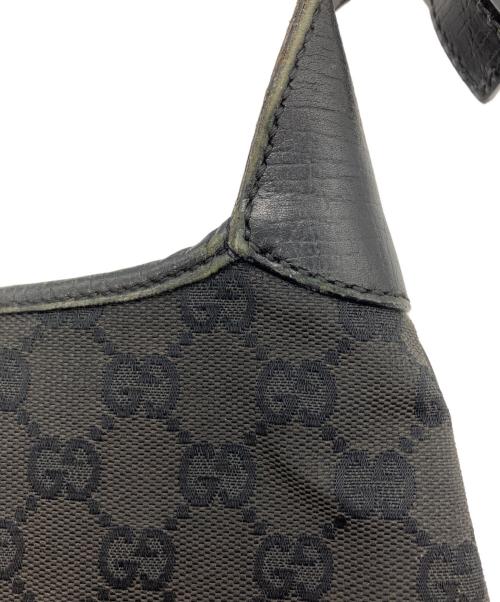 GUCCI（グッチ）GUCCI (グッチ) ジャッキーGGキャンバスワンショルダーバッグ ブラックの古着・服飾アイテム