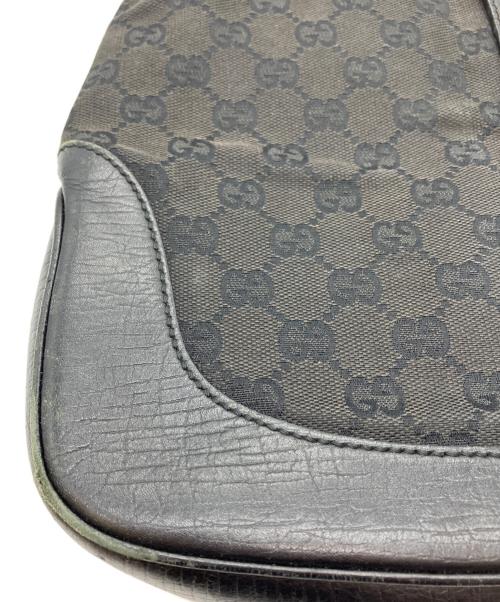 GUCCI（グッチ）GUCCI (グッチ) ジャッキーGGキャンバスワンショルダーバッグ ブラックの古着・服飾アイテム