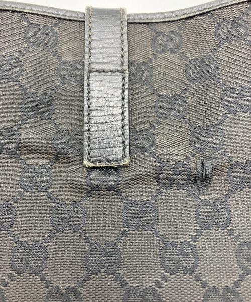 GUCCI（グッチ）GUCCI (グッチ) ジャッキーGGキャンバスワンショルダーバッグ ブラックの古着・服飾アイテム