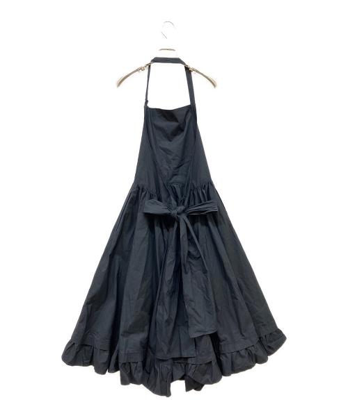 DEAN&DELUCA（ディーンアンドデルーカ）DEAN&DELUCA (ディーンアンドデルーカ) BEAMS (ビームス) ギャザーエプロンドレス ブラック サイズ:-の古着・服飾アイテム