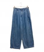 SLOBE IENAスローブ イエナ）の古着「LEDENIM TUCK TROUSERデニム」｜インディゴ