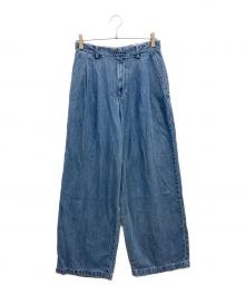 SLOBE IENA（スローブ イエナ）の古着「LEDENIM TUCK TROUSERデニム」｜インディゴ