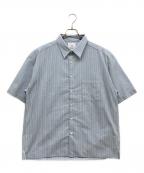 SHIPSシップス）の古着「ミツマサ ショートスリーブ シャツ」｜スカイブルー