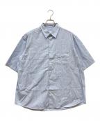 SOPHNET.ソフネット）の古着「SUVIN GIZA RELAX-FIT S/S SHIRT」｜ブルー×ホワイト