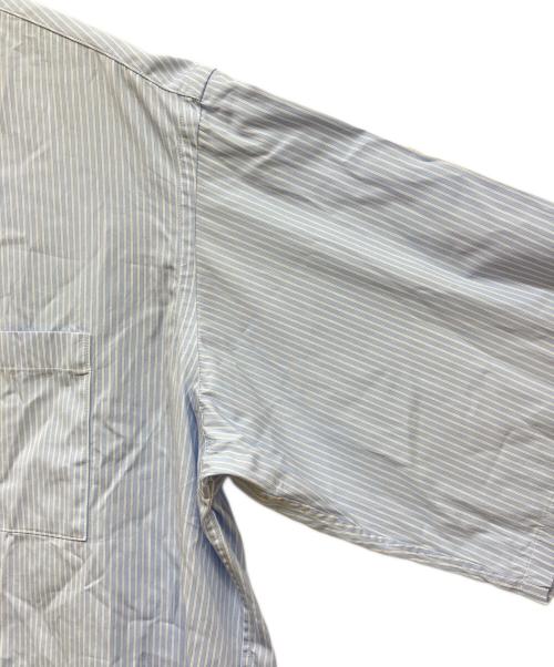 SOPHNET.（ソフネット）SOPHNET. (ソフネット) SUVIN GIZA RELAX-FIT S/S SHIRT ブルー×ホワイト サイズ:SIZE 3の古着・服飾アイテム
