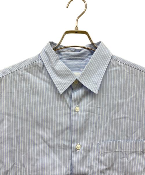 SOPHNET.（ソフネット）SOPHNET. (ソフネット) SUVIN GIZA RELAX-FIT S/S SHIRT ブルー×ホワイト サイズ:SIZE 3の古着・服飾アイテム