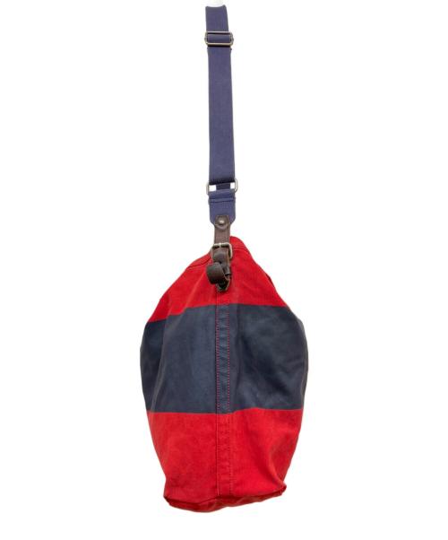 RALPH LAUREN RUGBY（ラルフローレンラグビー）RALPH LAUREN RUGBY (ラルフローレンラグビー) 2wayキャンバストートバッグ ブルー×レッドの古着・服飾アイテム