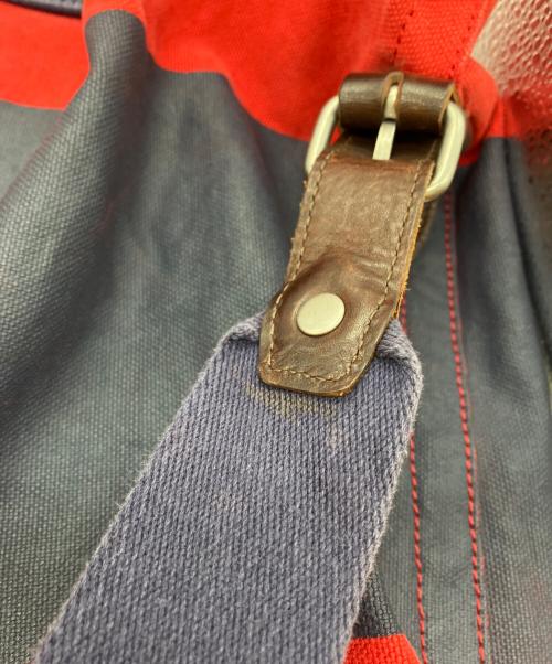 RALPH LAUREN RUGBY（ラルフローレンラグビー）RALPH LAUREN RUGBY (ラルフローレンラグビー) 2wayキャンバストートバッグ ブルー×レッドの古着・服飾アイテム