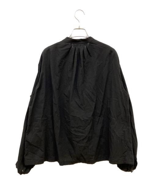 JOURNAL STANDARD（ジャーナルスタンダード）JOURNAL STANDARD (ジャーナルスタンダード) ボイルストライプフリルブラウス ブラック サイズ:-の古着・服飾アイテム