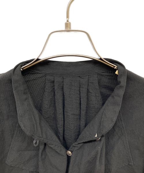 JOURNAL STANDARD（ジャーナルスタンダード）JOURNAL STANDARD (ジャーナルスタンダード) ボイルストライプフリルブラウス ブラック サイズ:-の古着・服飾アイテム