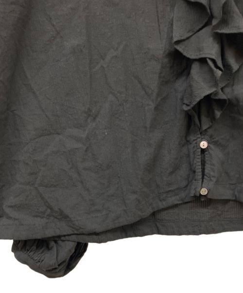 JOURNAL STANDARD（ジャーナルスタンダード）JOURNAL STANDARD (ジャーナルスタンダード) ボイルストライプフリルブラウス ブラック サイズ:-の古着・服飾アイテム