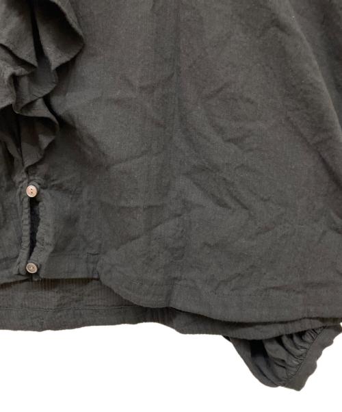 JOURNAL STANDARD（ジャーナルスタンダード）JOURNAL STANDARD (ジャーナルスタンダード) ボイルストライプフリルブラウス ブラック サイズ:-の古着・服飾アイテム