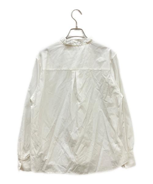 Spick and Span（スピック＆スパン）Spick and Span (スピック＆スパン) フリルVネックブラウス ホワイト サイズ:freeの古着・服飾アイテム