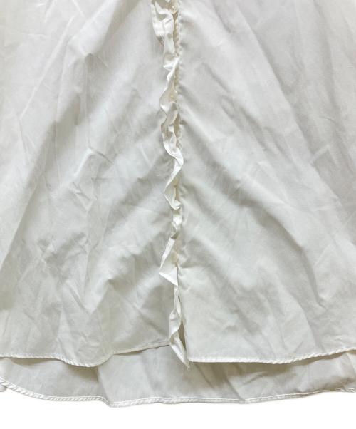 Spick and Span（スピック＆スパン）Spick and Span (スピック＆スパン) フリルVネックブラウス ホワイト サイズ:freeの古着・服飾アイテム