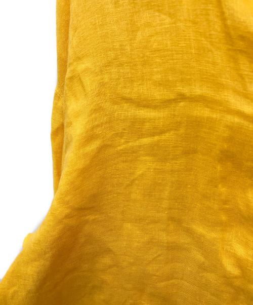nagonstans（ナゴンスタンス）nagonstans (ナゴンスタンス) リネンスタンドカラーシャツ イエロー サイズ:38の古着・服飾アイテム